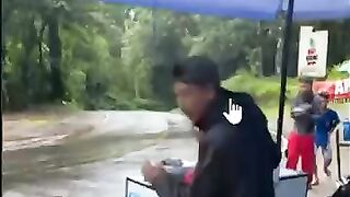 Cute meatball seller
