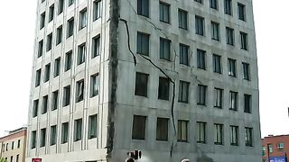 Building collapse video