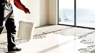 THIS FLOOR IS INSANE ???? Beach Pink Ocean Epoxy Floor