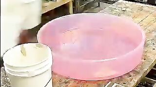 THIS TABLE IS INSANE ???? Pink Aquarium Epoxy Table