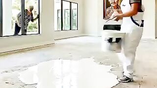 THIS FLOOR IS INSANE ???? Pink Ice Epoxy Floor