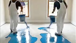 Crafting an Epoxy Floor That Looks Like a Clouds #diy #design #craft