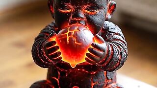 Asmr baby eating lava