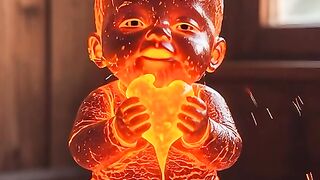 Asmr baby eating lava