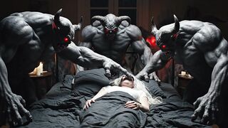 sleeping lady with ........