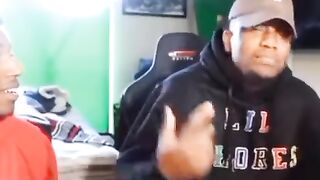 Two people laughing at each other lol