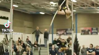 Pole Vault Terrible Failure Rod Hits Her There