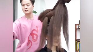 Funny hair style like an insect