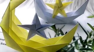 Turn Paper Into Moons and Stars in 60 Seconds! ????⭐ (The Magic of Origami)