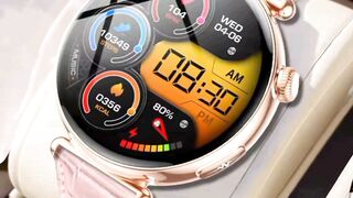 ساعة ذكية نسائية فاخرة بشاشة AMOLED ومتابعة صحية متقدمة