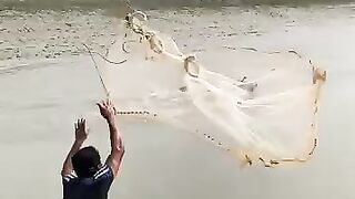 amazing trying duck catch in river???????? #shorts#castnetfishing#river#duckcatch#amazing