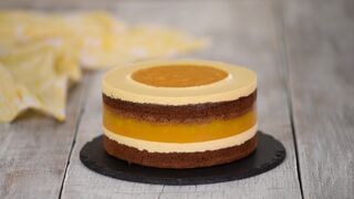 Муссовый торт с персиками