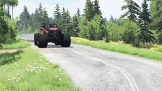 Cars vs Massive Potholes vs Deep Water vs 100 Fallen Trees