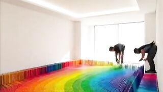 Colorful pencil Floor... #interiordesig #EpoxyFloor #epoxyresin #ероху