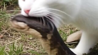Cat eat a snake then this happened????