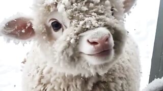 Goat Smiles Behind Glass & Penguin's Cute Steps in the Snow!