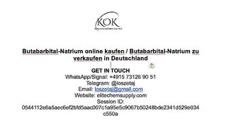 Butabarbital-Natrium online kaufen / Butabarbital-Natrium zu verkaufen in Deutschland