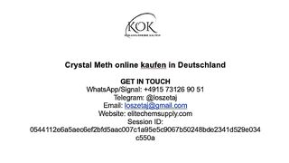 Crystal Meth online kaufen in Deutschland
