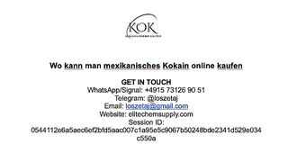 Wo kann man mexikanisches Kokain online kaufen