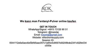 Wo kann man Fentanyl-Pulver online kaufen
