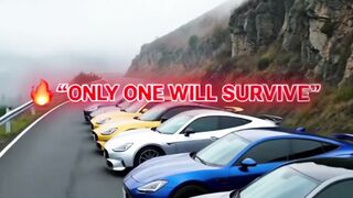 BeamNG Mountain Survival Race ???? Only One Car Survives!