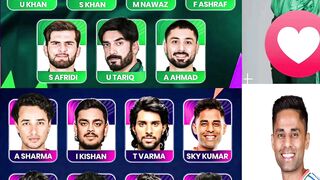 15 FEB PAKISTAN VS INDIA PLAYING 11 #t20worldcup2026#pakvsind #youtubefeed#viralvideo #youtubeshorts