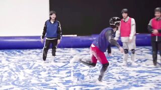 BTS play holi football