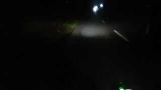 Vlog at night on a very quiet street