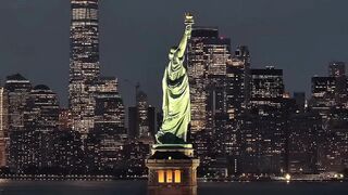 New York City time square???? sonwfall United States of America