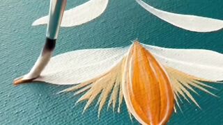 Elegant Brushwork: Creating Golden Floral Motifs