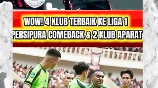 WOW! 4 KLUB TERBAIK LIGA 2 KE BRI SUPER LEAGUE , PIMPIN KLASEMEN
