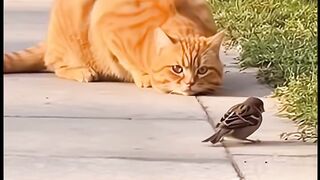 Cat and bird