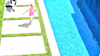 Border Collie Saves Toddler in Seconds- CCTV Pool Rescue