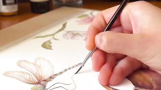 Mastering Fine Lines in Watercolor Painting"