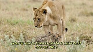 Lioness Saved NewBorn Cheetah Cubs Instead of Her Two Newborn.mp4.2026