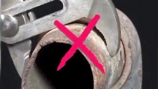 Stubborn Rusty Pipe Threads? 2 Wrenches Are the Ultimate Fix! ????????”