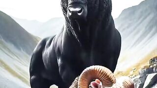 Black bull vs wild animals (leopard, bear, ram, fox, hyena).mp4.2026