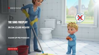 The Sims FreePlay - In Da Clubhouse: Clean Up Pee Puddles