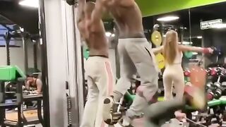 My crazy brother in dad's gym