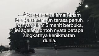 Jangan terlalu mengejar dunia