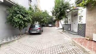 The cats in this neighborhood are kind and happy to see us, and they are also excited about the food