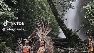 Indonesian Dayak tribal dance
