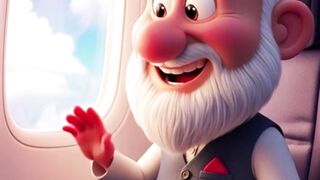 First Time on Airplane ???? | Haji Baba’s Free Food Surprise | #shorts #ai #cartoon