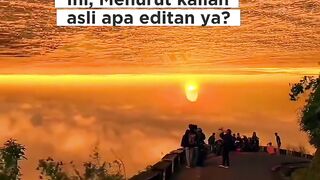 peaceful and beautiful Indonesian scenery