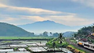 peaceful and beautiful Indonesian scenery