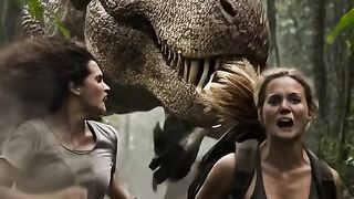 Duas mulheres e o dinossauro