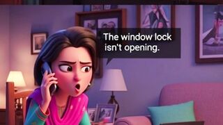 Windows 11 Lock Problem ???? | Funny Husband Wife Pixar Animation | #shorts