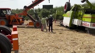 Combine accident village field