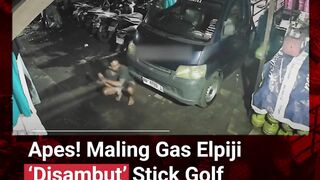 Apes! Maling Gas Elpiji Disambut Stik Golf Pemilik Rumah saat Beraksi ⛳️????