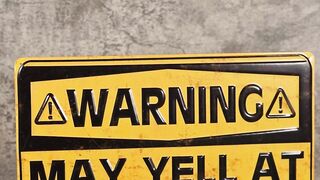 Funnyfuzzy - a funny warning sign and decorative wooden letters | Trending HD Video